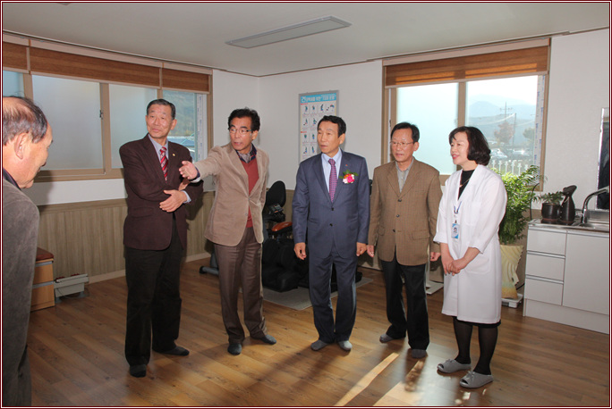 칠보 반곡보건진료소 준공식 참석